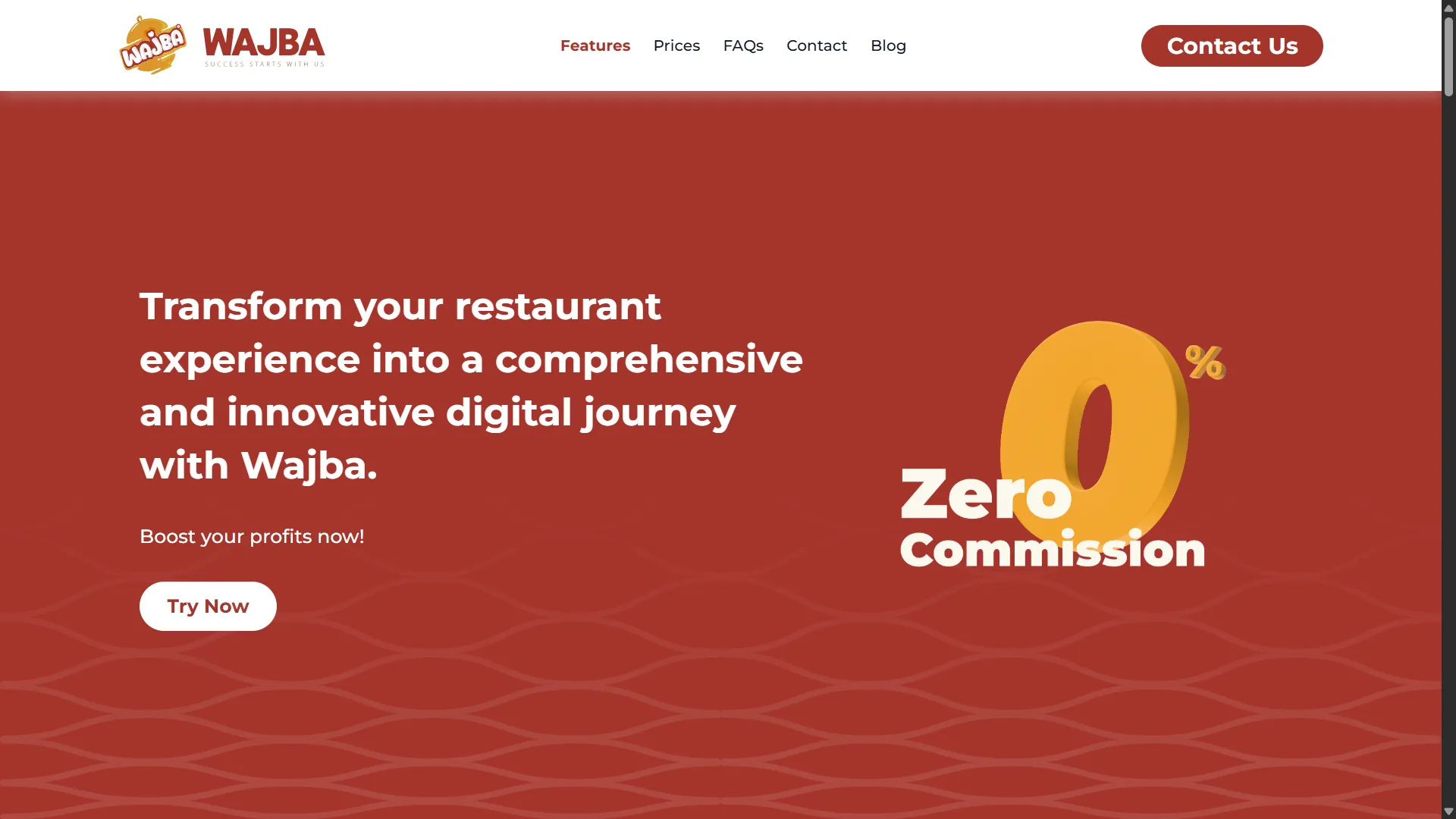 Wajba Landing Page